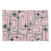 Retro Mid Century Modern Cosmic Abstract Pattern 枕カバー (裏面-右)
