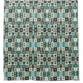 Retro Mid Century Modern Shower Curtain シャワーカーテン (正面)