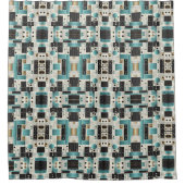Retro Mid Century Modern Shower Curtain シャワーカーテン (正面)
