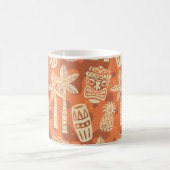 Retro Mid Century Modern Tiki Pattern コーヒーマグカップ (中央)