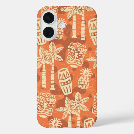 Retro Mid Century Modern Tiki Pattern Case-Mate iPhoneケース (裏面)