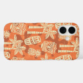 Retro Mid Century Modern Tiki Pattern Case-Mate iPhoneケース (裏面 (横))