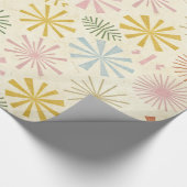 Retro Mid-Century Starburst Pattern Wrapping Paper ラッピングペーパー (角)