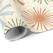 Retro Mid-Century Starburst Pattern Wrapping Paper ラッピングペーパー (ロールコーナー)