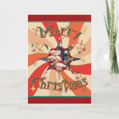 Retro Mid Century Your Family Photo and Message カード (正面)