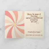 Retro Mid Century Your Family Photo and Message カード (内部)