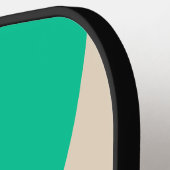 Retro Midnight Mint Circle Stripe with Name ピックルボールラケット (左詳細)