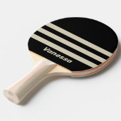 Retro Midnight Three Across Striping with Name 卓球ラケット (正面アングル)