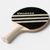 Retro Midnight Three Angled Striping with Name 卓球ラケット (正面アングル)
