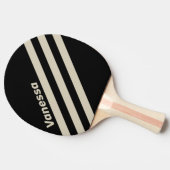 Retro Midnight Three Angled Striping with Name 卓球ラケット (横)