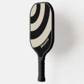 Retro Midnight Three Circle Stripe with Name ピックルボールラケット (左)