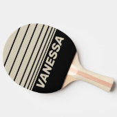 Retro Midnight Three Horizon Striping with Name 卓球ラケット (横)