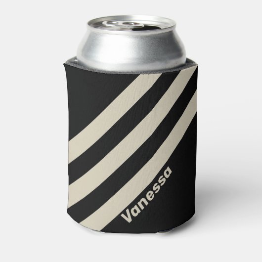 Retro Midnight Three Stripes with Name 缶クーラー (缶裏面)