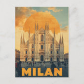 Retro Milan Cathedral ポストカード (正面)