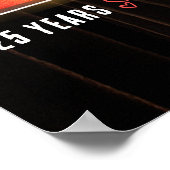 Retro Milestone 25th Anniversary Personalized Love ポスター (角)