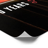 Retro Milestone 40th Anniversary Personalized Love ポスター (角)