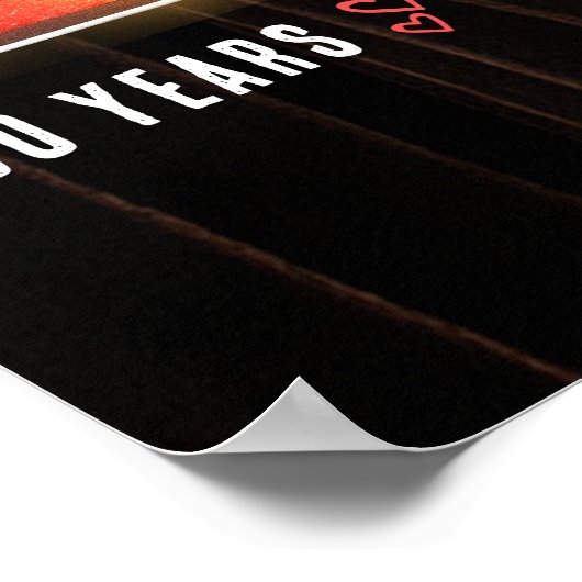 Retro Milestone 60th Anniversary Personalized Love ポスター (角)