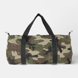 Retro Military Camouflage Pattern ダッフルバッグ