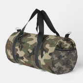 Retro Military Camouflage Pattern ダッフルバッグ (右コーナー)