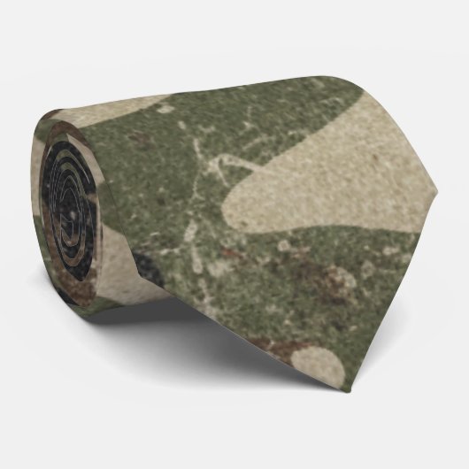 Retro Military Camouflage Pattern ネクタイ (ロール)