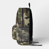 Retro Military Camouflage Pattern プリントバックパック (右)