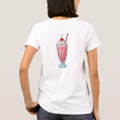 Retro Milkshake T-Shirt | Vintage Cherry Shake   Tシャツ (裏面)
