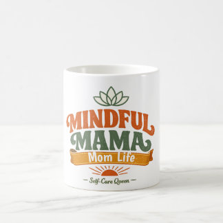 Retro Mindful Mama Mom Life Coffee Mug | Zen Yoga  コーヒーマグカップ
