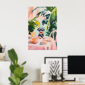 Retro Miniature Schnauzer Poster, Miniature ポスター (ホームオフィス)