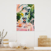 Retro Miniature Schnauzer Poster, Miniature ポスター (キッチン)