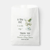 Retro Minimalist A Tini One Martini Baby Shower フェイバーバッグ (正面)