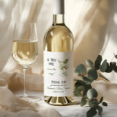 Retro Minimalist A Tini One Martini Baby Shower ワインラベル