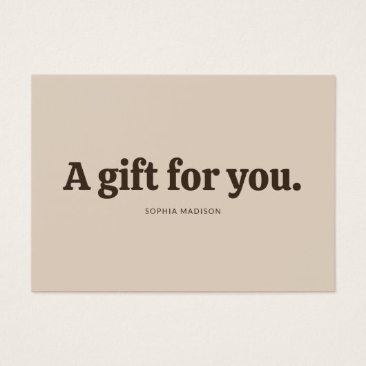 Retro Minimalist Brown Beige Certificate (正面)