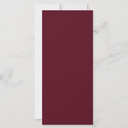 Retro Minimalist Burgundy Ivory Welcome and Thanks (裏面)