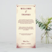 Retro Minimalist Burgundy Ivory Welcome and Thanks (スタンド正面)