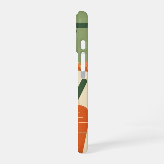 Retro Minimalist Carrot Design iPhone 16ケース (左側面)