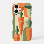 Retro Minimalist Carrot Design iPhone 16ケース (裏面)