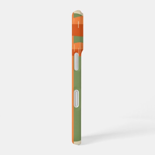 Retro Minimalist Carrot Design iPhone 16ケース (右側面)