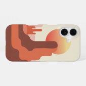 Retro Minimalist Desert Butte iPhone 16ケース (裏面横)