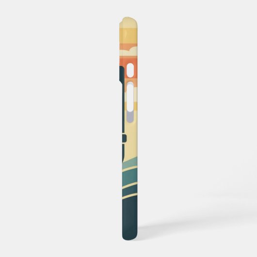 Retro Minimalist Diving iPhone 16ケース (左側面)