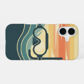 Retro Minimalist Diving iPhone 16ケース (裏面横)