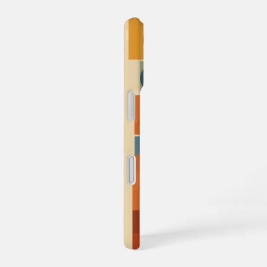 Retro Minimalist Geometric Layering iPhone 16ケース (右側面)