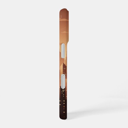 Retro Minimalist Geometric Skyline iPhone 16ケース (右側面)