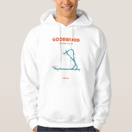 Retro Minimalist Goodwood Racecourse Line Art Prin パーカ