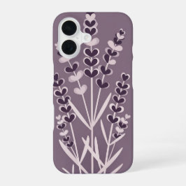 Retro Minimalist Lavender Stems iPhone 16ケース