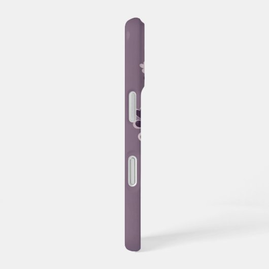 Retro Minimalist Lavender Stems iPhone 16ケース (右側面)