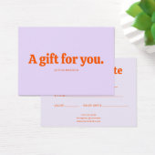 Retro Minimalist Purple Orange Certificate (デスク)