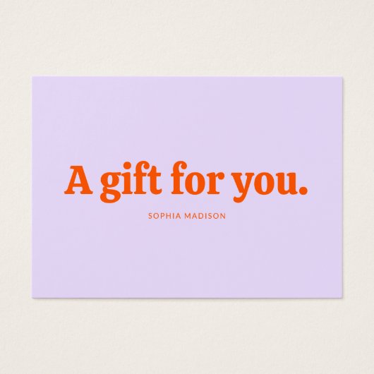 Retro Minimalist Purple Orange Certificate (正面)