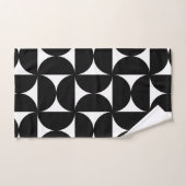 Retro Minimalist Style Black Geometric Bauhaus バスタオルセット (ハンドタオル)
