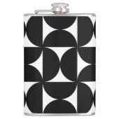 Retro Minimalist Style Black Geometric Bauhaus フラスク (正面)