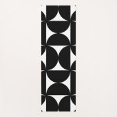 Retro Minimalist Style Black Geometric Bauhaus ヨガマット (正面)